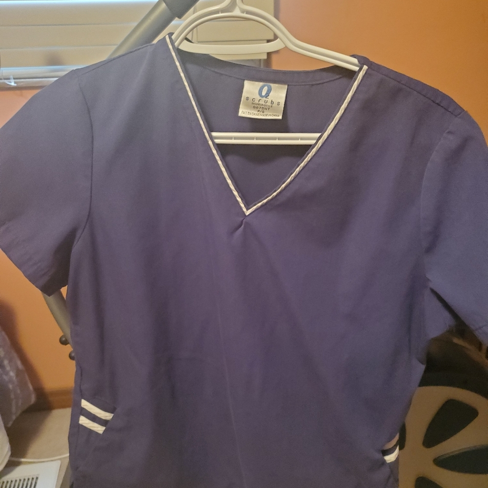Navy blue scrub shirt
